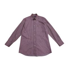 BURBERRY LONDON バーバリー ロンドン 長袖 ストライプ シャツ BBW12-313 バーガンディー M