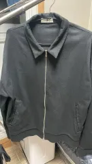 メンズ ブラック ジップアップ ジャケット