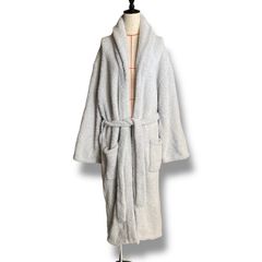 kashwere カシウエア ガウン バスローブ もこもこ ふわふわ ボリューム グレー系 サイズS/M レディース 通年 ゴーゴー古着マルイ北千住店 32 No.1858