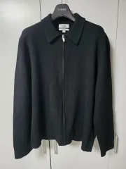 COS ニットジップアップ カーディガン L