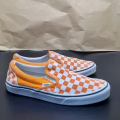 VANS チェッカーボード オレンジ メンズ スリッポン 270