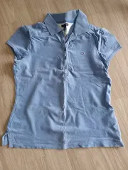 トミーヒルフィガー ブルー シャツ 半袖