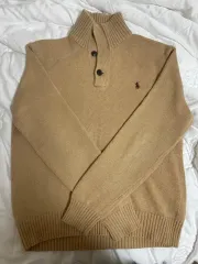 ポロ ボタン ニット M