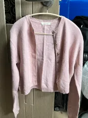 アンゴラ カーディガン (薄いバージョン/柔らかい素材) ピンク (新品)