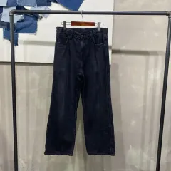 (29インチ) ユニクロ カジュアル ブラックデニム デニムパンツ