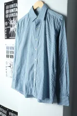 （ M ） LACOSTE(ラコステ) シャツ チェック ライトブルー- 14918