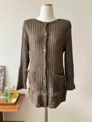 CECI OU CELA ニット カーディガン ロング丈 日本 ヴィンテージ 森ガール カーディガン ロング丈