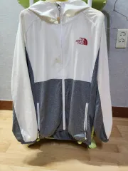 the northface kids(ザノースフェイスキッズ) 140 フード ウィンドブレーカー ホワイト/グレー