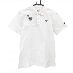 マスターバニー 半袖ポロシャツ 白 ワッペン メンズ 5(L) ゴルフウェア MASTER BUNNY EDITION