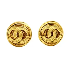 シャネル(Chanel) シャネル イヤリング  ココマーク  サークル GPメッキ ゴールドレディース