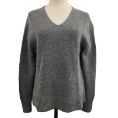 オペークドットクリップ OPAQUE.CLIP Filivivi セーター ニット Vネック プルオーバー 無地 ウール 長袖 38/M グレー