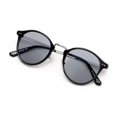 [FEISEDY] サングラス メンズ レディース ボストンデザイン 調整可能ノーズパッド 超軽量23ｇ UV400保護 ブルーライトカット カラーレンズ PCレンズ 金属テンプル おしゃれ ユニセックス ドライブ 釣り スポーツ B1278 1