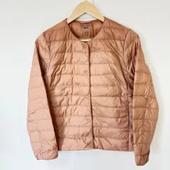 (^w^)b UNIQLO ユニクロ ウルトラライトダウン コンパクトジャケット ナイロン100% アウター 軽量 薄手 防寒 シンプル 定番 アウトドア デイリー タウンユース ピンク系 レディース サイズL