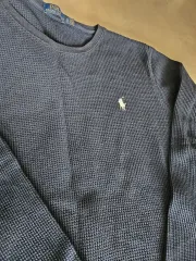 Ralph Lauren ラルフローレン ポロワッフル ユニセックス 長袖 Tシャツ ネイビー