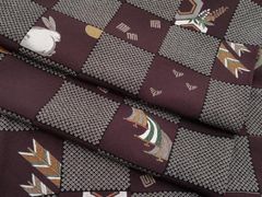 平和屋着物▽お召　単衣　抽象文　正絹　逸品　AAAW1511fy 平和屋着物▽お召 単衣 抽象文 正絹 逸品 AAAW1511fy - メルカリ