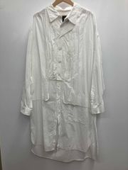 アンドゥムルメステール メンズ ロングシャツ ストライプ 二重カラー