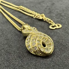 Christian Dior　ディオール　ネックレス　ラインストーン　ゴールド系　1265