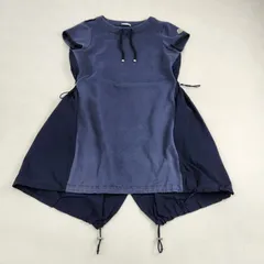 MONCLER　ワンピース　ナイロン切り替え　ロゴワッペン　ウエスト調整　バルーン　S