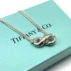 ★TIFFANY＆CO. ティファニー インフィニティ ダブルチェーン ネックレス ペンダント 925刻印 シルバーアクセサリー レディース 中古★007399