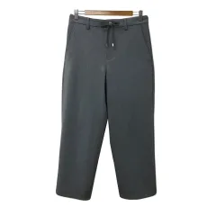 コムサメン COMME CA MEN パンツ テーパード ロング ウエストゴム ドロスト 無地 M グレーのサムネイル