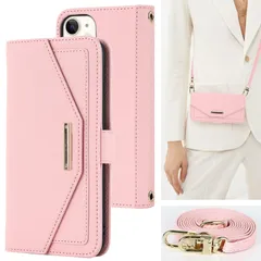 【在庫セール】iPhone12 ケース / iPhone12 pro ケース 手帳型 ショルダー 鏡付きケース 鏡ケース ミラー mirror 鏡 レディース 女性 鏡付き ミラーケース クロスボディ iPhone 12 iPhone12 pro 手帳型 カバ