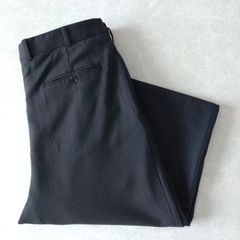 ■古着 Brooks Brothers 346 ブルックスブラザーズ スラックスパンツ STRETCH 2タック ブラック 黒 W36L33【L5826】