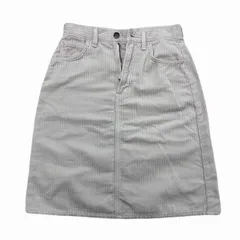 リー コーデュロイスカート レディース Mサイズ ホワイト 台形 ミニスカート かわいい丈感 定番 人気 春物