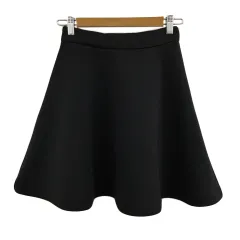 N.Natural Beauty Basic N.ナチュラルビューティーベーシック スカート フレア ミニ 無地 S 黒 ブラック