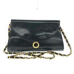 HANAE MORI ハナエモリ チェーンクラッチバッグ  サークル金具/レザー ヴィンテージ   ブラック レディース / 240001194275
