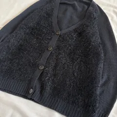 シャギーニット カーディガン ネイビー キレイめカジュアル ふわふわ 大人かわいい