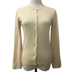 ビッキー VICKY COUTURE カーディガン ニット ラウンドネック 無地 カシミヤ 長袖 2 ベージュのサムネイル