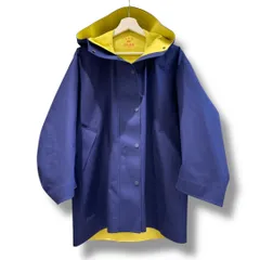 美品 UNIQLO×MARNI ユニクロ×マルニ ブロックテック ハーフコート ブルー/イエロー サイズS フーディ バイカラー スプリングコート 彩色 オーバーサイズ カジュアル レディース 春 ゴーゴー古着マルイ草加店3681