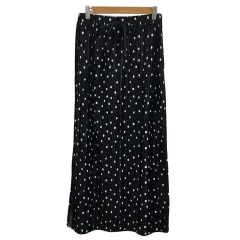 チャオパニック ティピー CIAOPANIC TYPY スカート プリーツ ドット ロング ウエストゴム ONE 黒 白 ブラック ホワイト