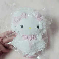 未開封) 白 フリル ハローキティ マスコット ぬいぐるみ