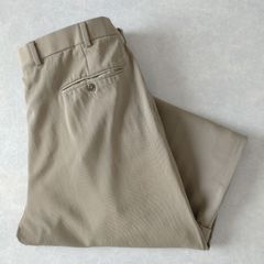 ■古着 Brooks Brothers ブルックスブラザーズ スラックスパンツ 2タック ベージュ カナダ製 実寸W36L29【L5827】