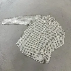 UNIQLO ドット柄 シルクプリントブラウス シルク100% 長袖シャツ 232-078851 2012年製 レディースMサイズ