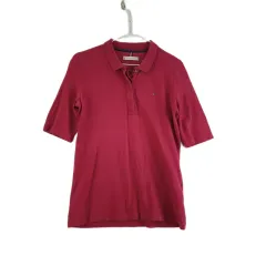 J9210 Tommy Hilfiger トミーヒルフィガー レディース XS レッド 半袖 カラーTシャツ