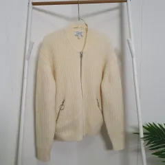 アンドアザーストーリーズ モヘア ジップアップカーディガン