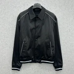 105 ザラ メンズ グロシー ルーズフィット カラ ブルゾン ジャケット