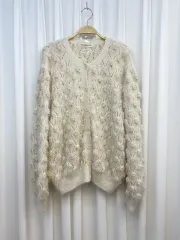 アイボリー アンゴラst カーディガン
