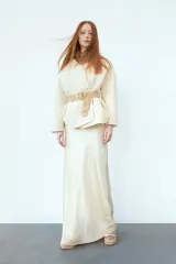 ZARA ZARA(ザラ) アイボリー ノーカラー キルティング ジャケット S