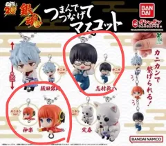 （新品/ボールチェーン付きぬいぐるみ）銀魂ロング 줄줄이 ガチャ フィギュア キーホルダー 2種 神楽 志村 新八