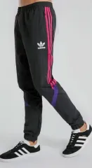 アディダス 3本線 トラック ズボン ブラック/ピンク