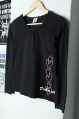 W(M) ディッキーズ 長袖Tシャツ キッズ ブラック -15622