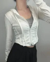 スモア クロップド フードジップアップ