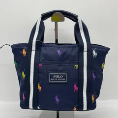 BN8217□POLO Ralph Lauren ポロラルフローレン マルチポニー カートバッグ ミニトート ナイロン ネイビー ゴルフ 状態良好