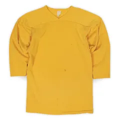 サウザンアスレチック SOUTHERN ATHLETIC 60s 60年代 フットボールTシャツ 長袖 七分袖 エルボーパッチ RUSSELL ラッセル MADE IN USA アメリカ製 ヴィンテージ 古着 イエロー L【中古】のサムネイル