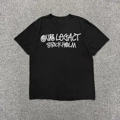 STUSSY X OUR LEGACY X DENIM TEARS ストックホルム 黒半袖Tシャツ