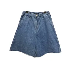 GU デニムハーフパンツ ワイド バミューダパンツ デニム