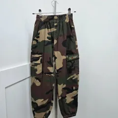 140 キッズ ミリタリー カーゴ ジョガー パンツ カモフラ ズボン